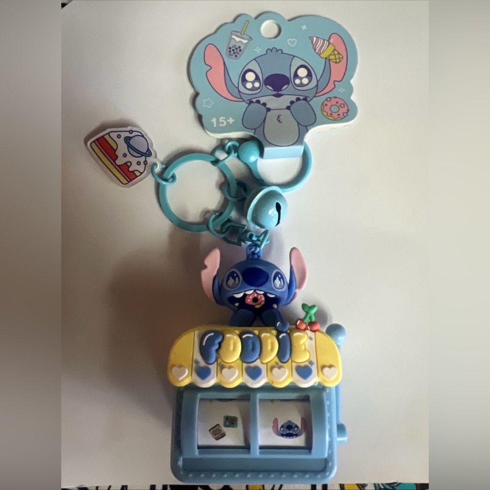 Miniso Stitch Foodie Machine Backpack Clip Or Keychain New